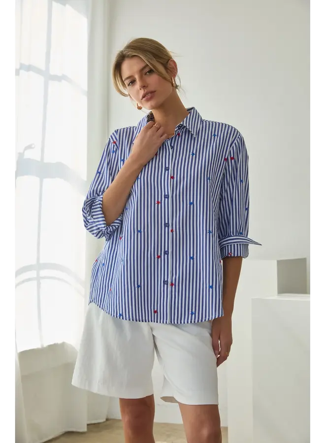 Star Embroidered Blouse-
