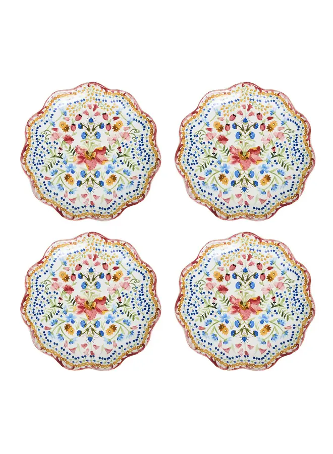 Sofia Side/Cocktail Plate Set/4 - Multi