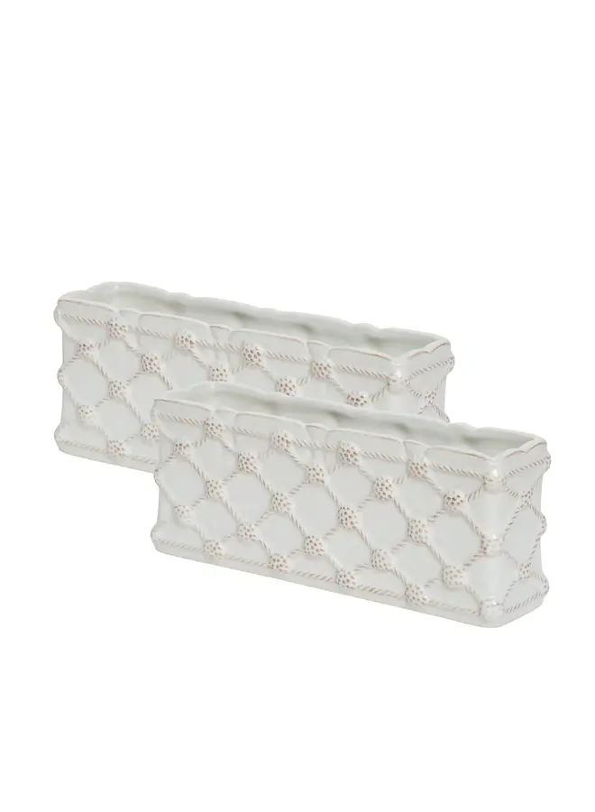 Berry & Thread Petite Parterre Garden 8" Planter Set/2 - Whitewash