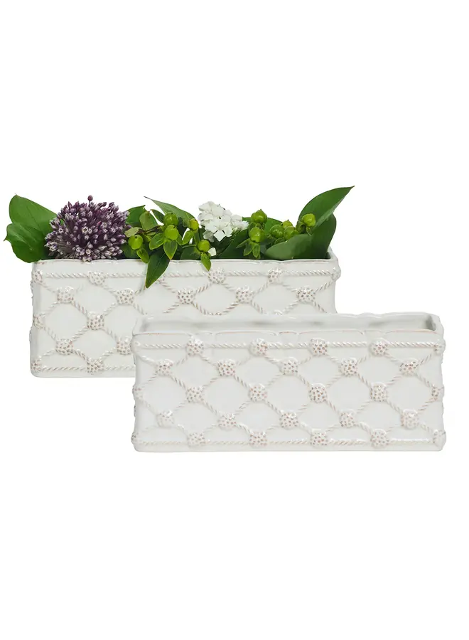 Berry & Thread  Petite Parterre Garden 8" Planter Set/2 - Whitewash