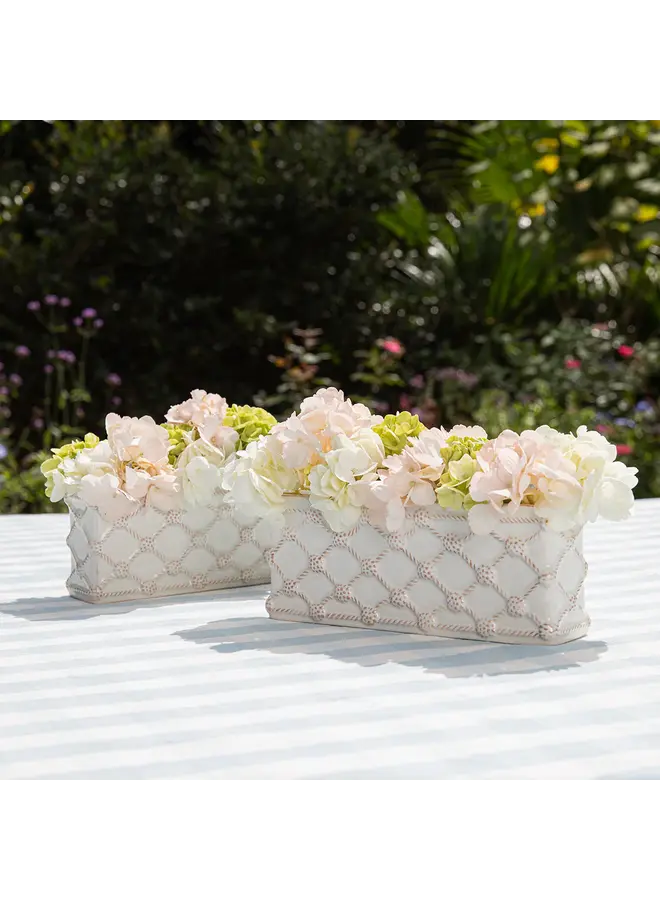 Berry & Thread  Petite Parterre Garden 8" Planter Set/2 - Whitewash