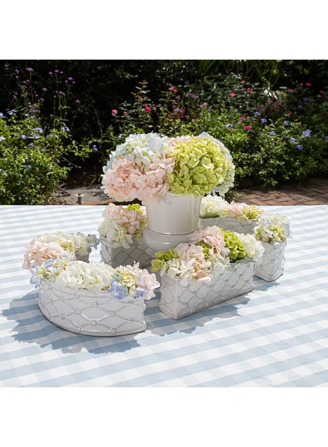 Berry & Thread  Petite Parterre Garden 8" Planter Set/2 - Whitewash