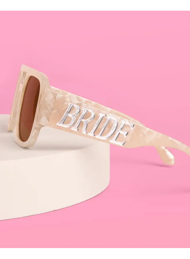 Pearlized Bride Aviator Sunglasses