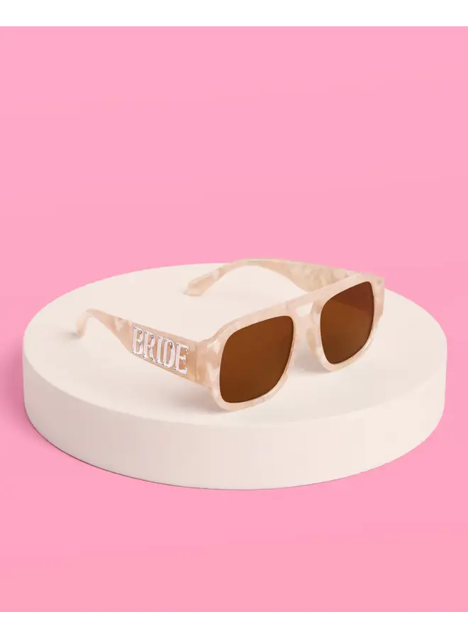 Pearlized Bride Aviator Sunglasses