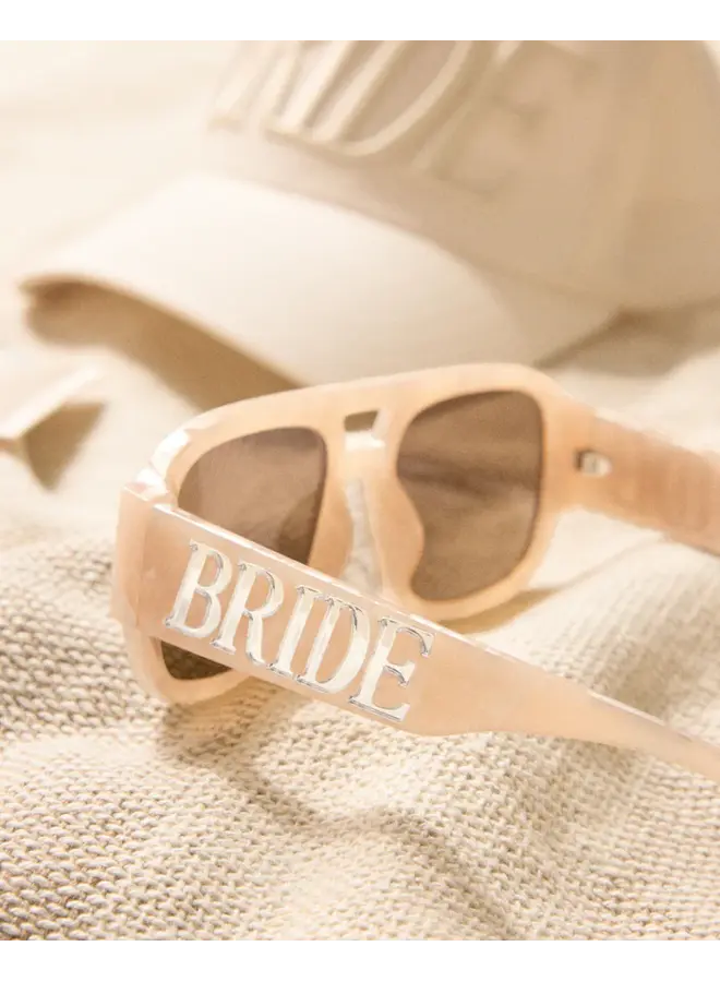 Pearlized Bride Aviator Sunglasses