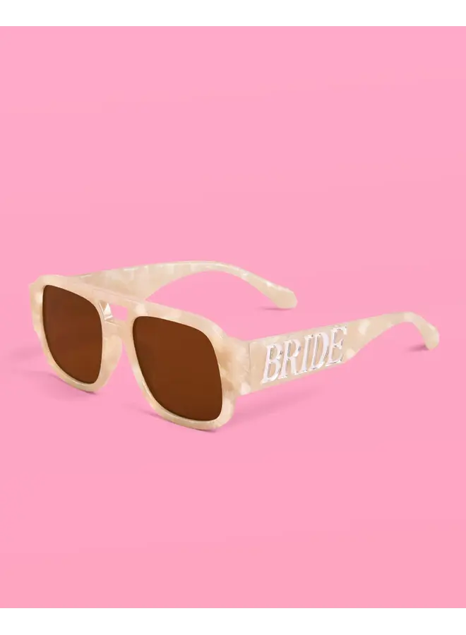 Pearlized Bride Aviator Sunglasses