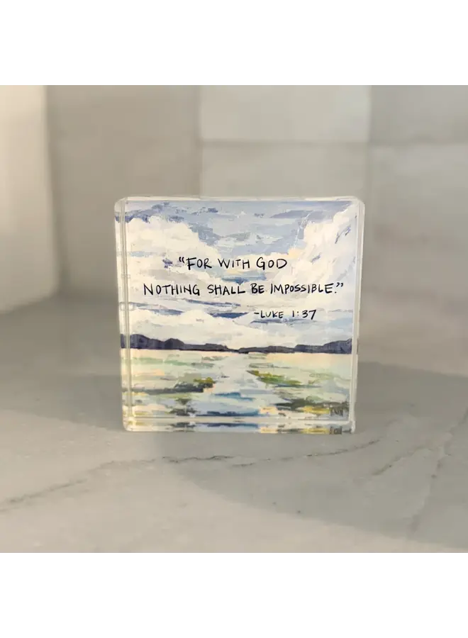 Luke 1:37 Acrylic Block