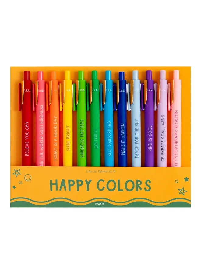 Happy Colors Crayon-Inspired Pen Set