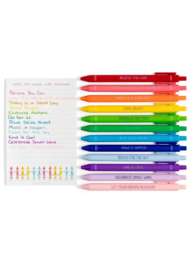 Happy Colors Crayon-Inspired Pen Set