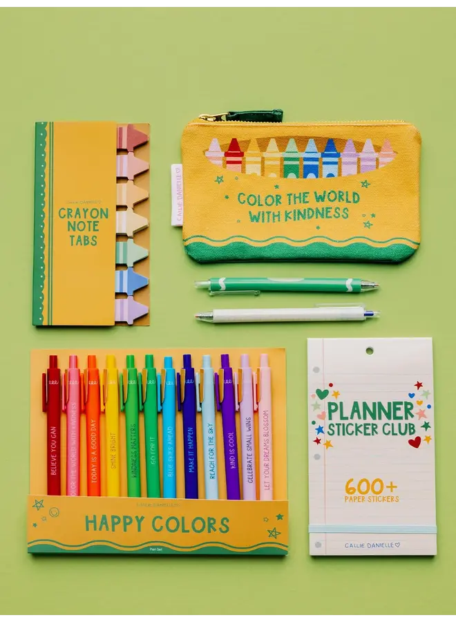 Happy Colors Crayon-Inspired Pen Set
