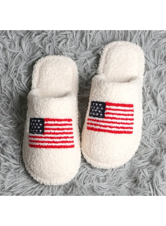 American Flag Slippers -