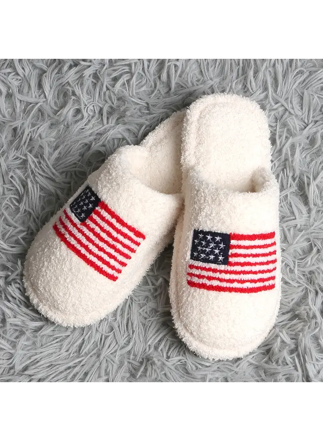 American Flag Slippers -