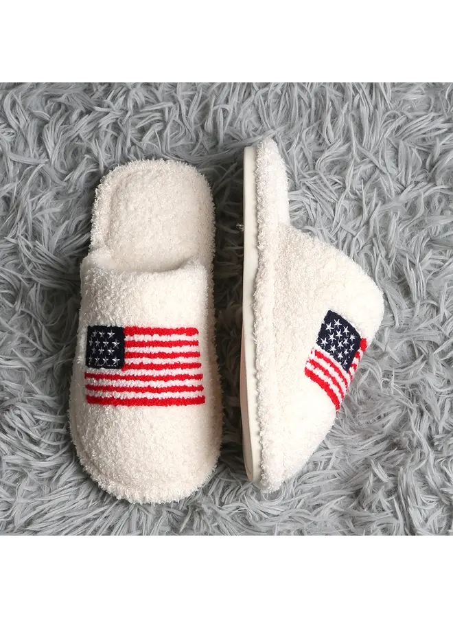 American Flag Slippers -