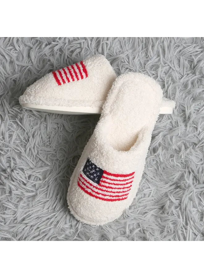 American Flag Slippers -