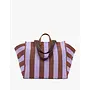 Beach Tote- Canvas Stripe Hazelnut