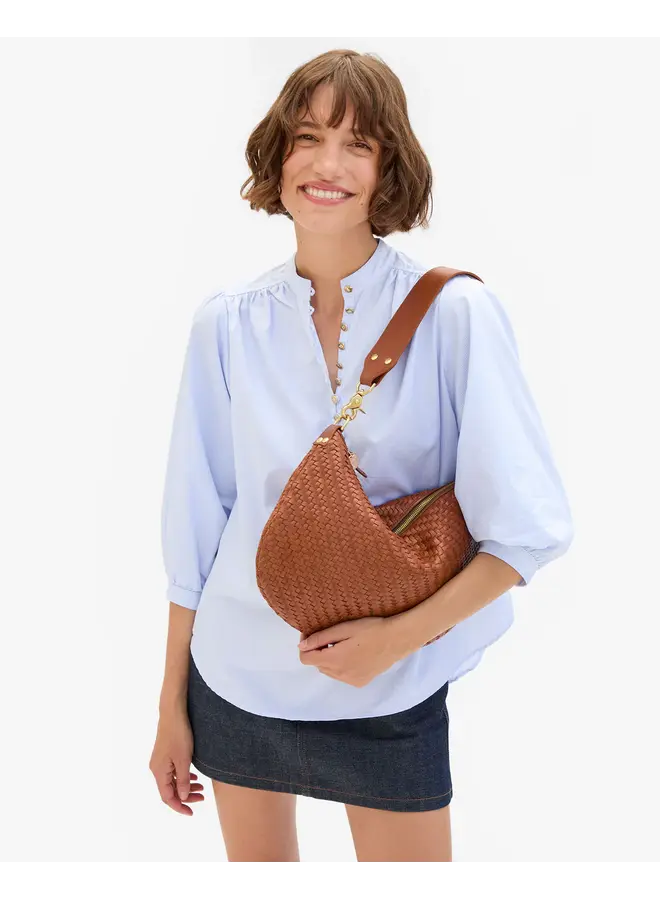 Moyen Messenger - Woven Zig-Zag Hazelnut