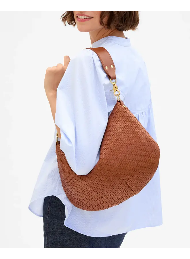 Moyen Messenger - Woven Zig-Zag Hazelnut