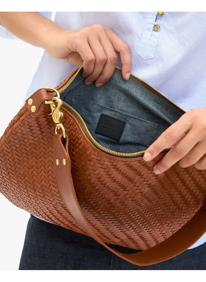 Moyen Messenger - Woven Zig-Zag Hazelnut