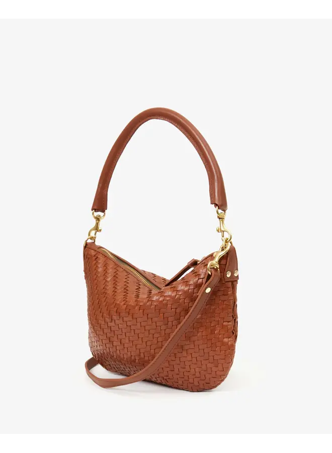 Petit Moyen Messenger Woven Zig Zag Hazelnut