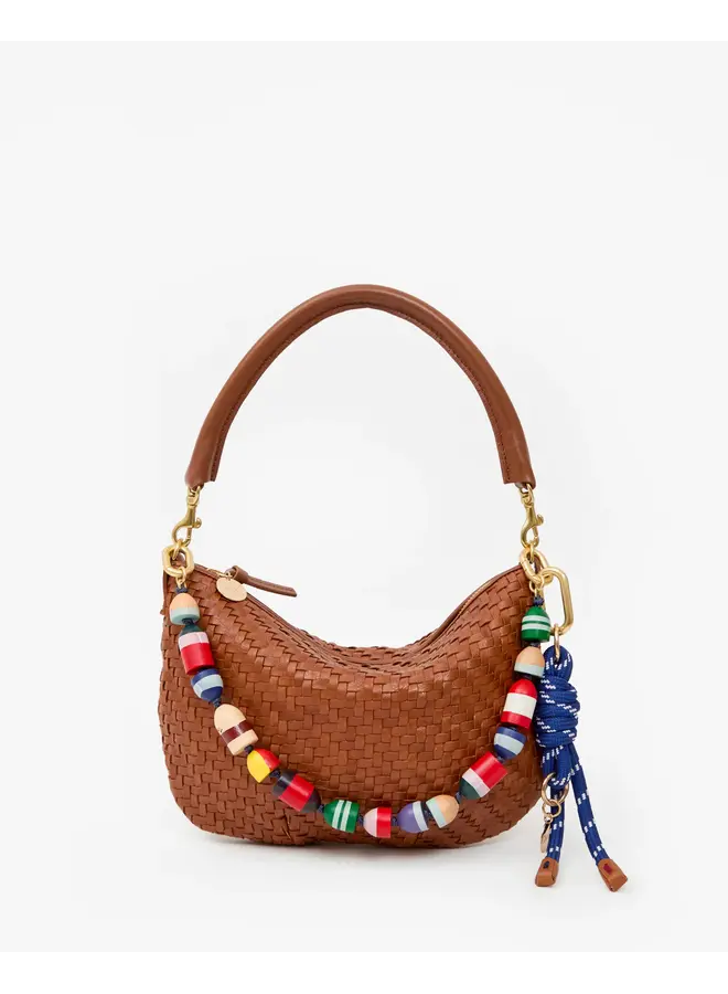 Petit Moyen Messenger Woven Zig Zag Hazelnut