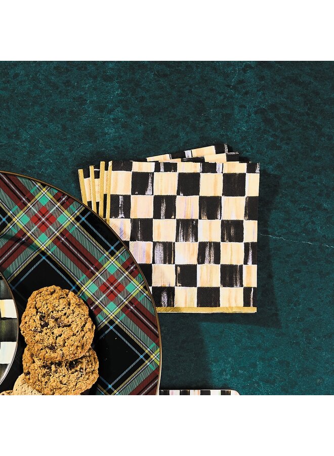 Courtly Check Cocktail Paper Napkins