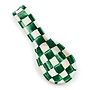 Emerald Check Enamel Spoon Rest