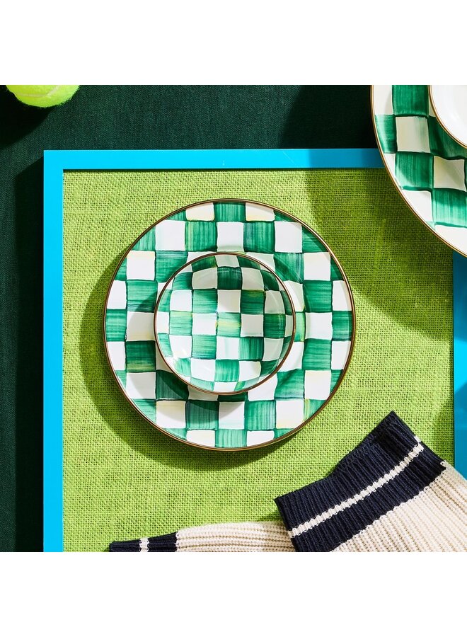 Emerald Check Relish Dish