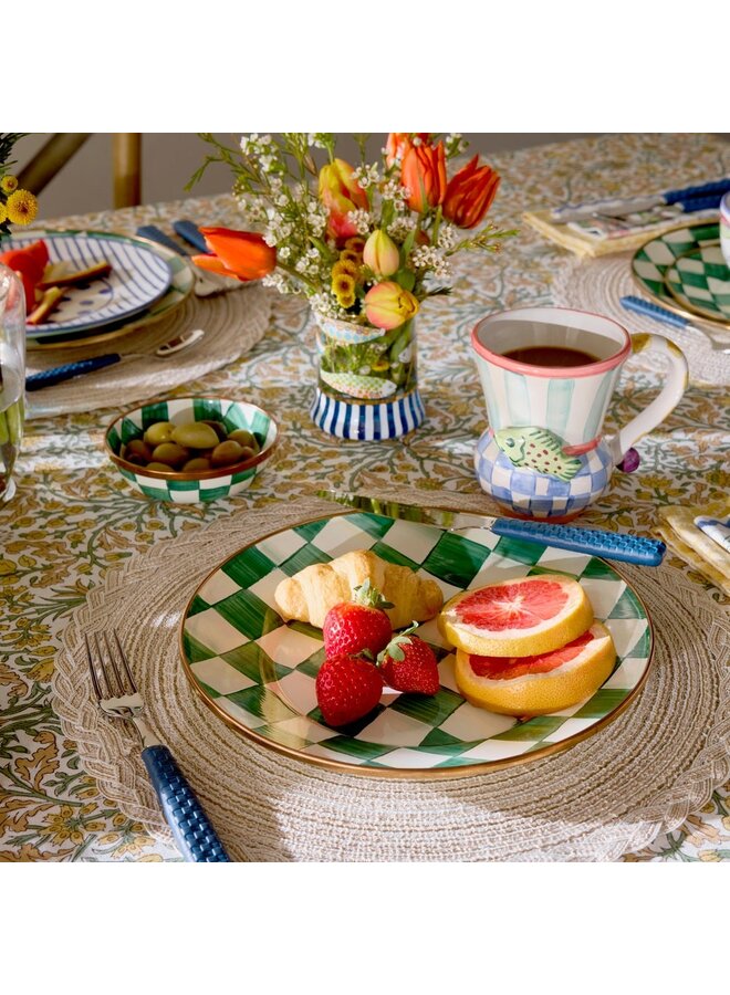 Emerald Check Relish Dish