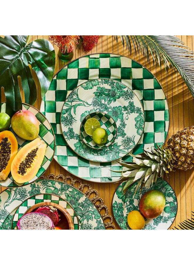 Emerald Check Relish Dish