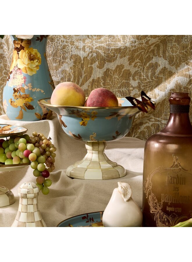 Wild Rose Slate Large Compote