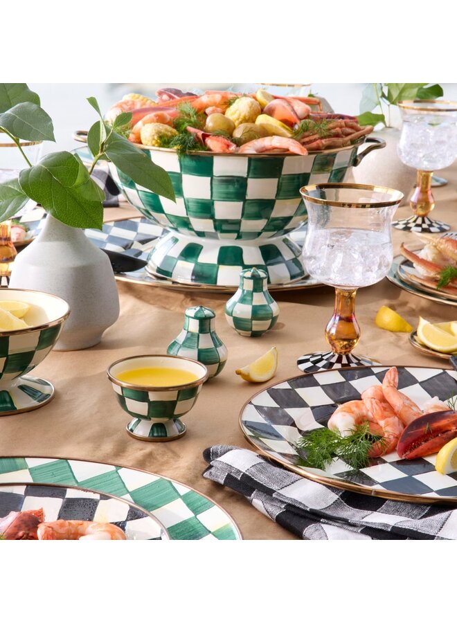 Emerald Check Salt & Pepper Shakers