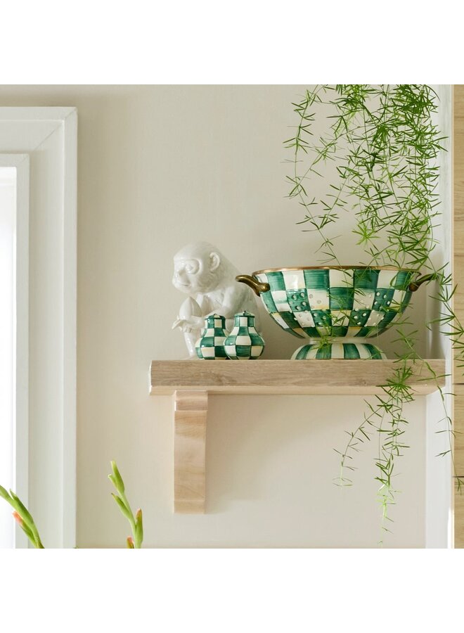 Emerald Check Salt & Pepper Shakers