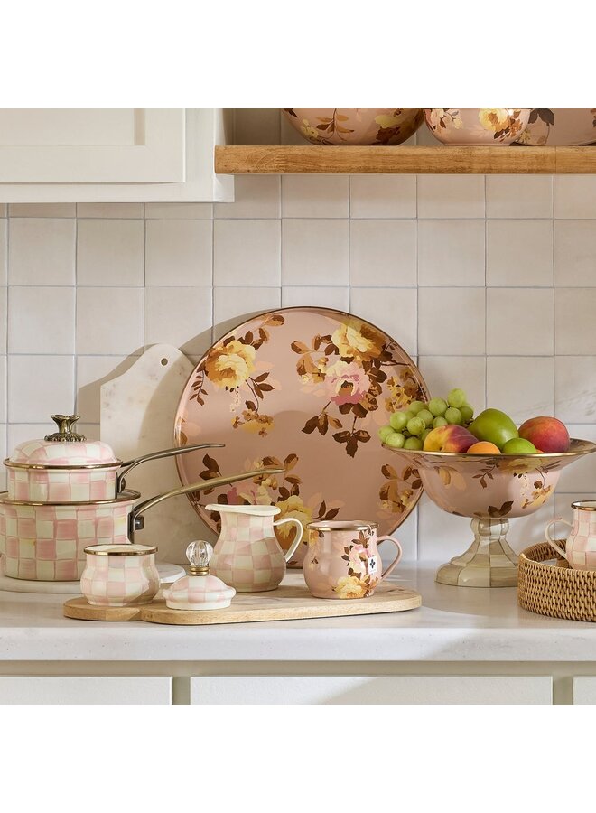 Wild Rose Mauve Round Tray