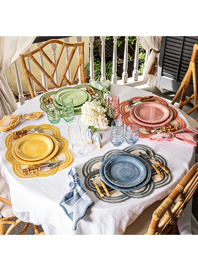 scallop stripe placemat-Chambray