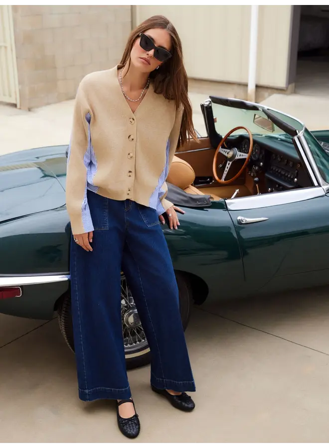 Celine Mixed Media Cardigan-