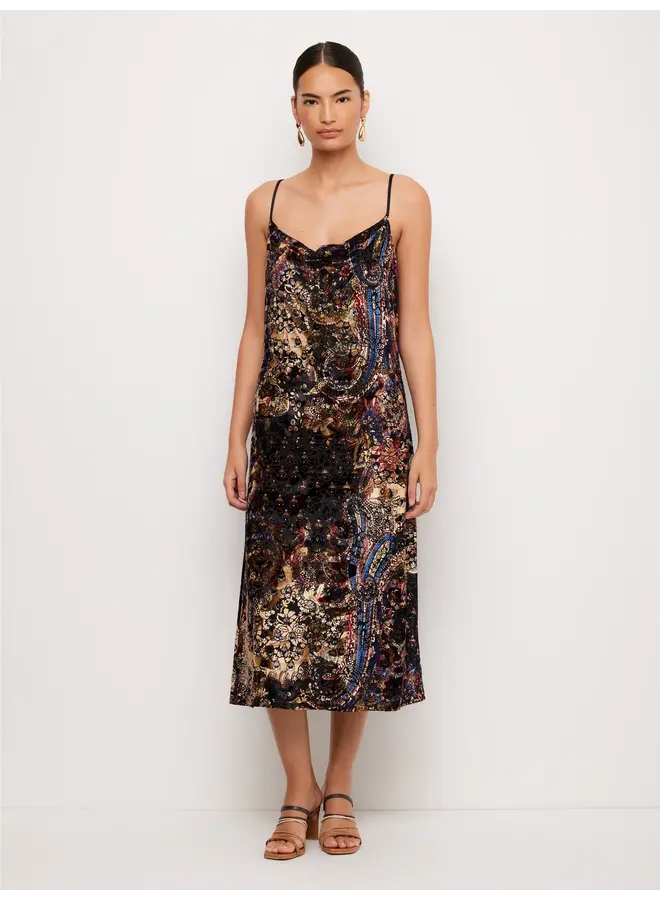 Krissa Drape Front Midi Dress-