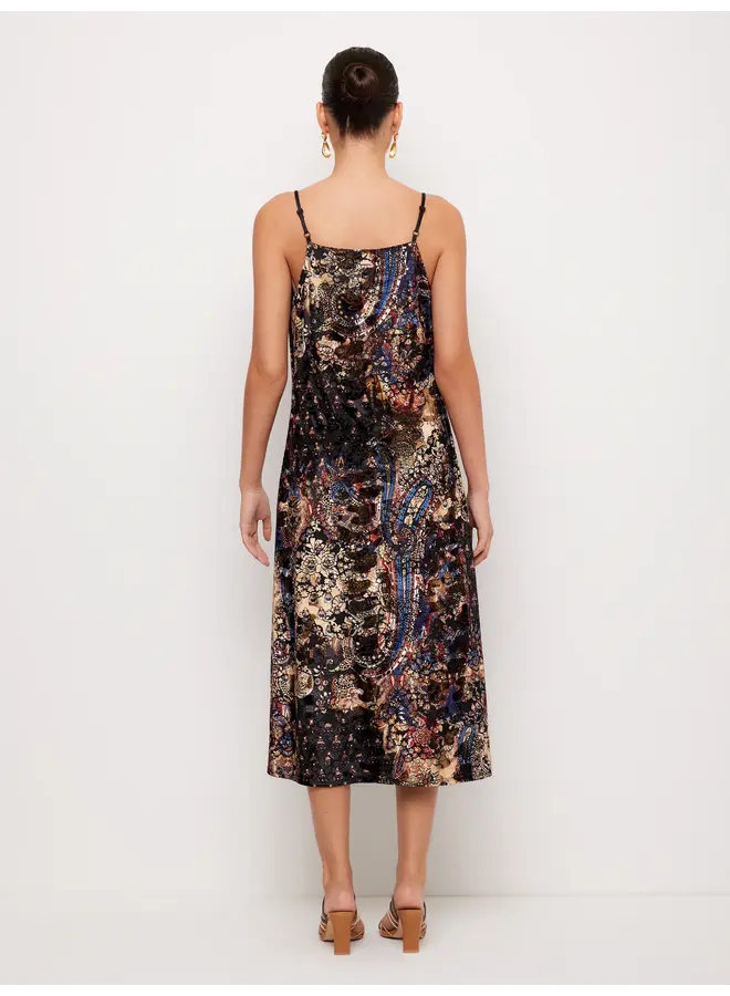 Krissa Drape Front Midi Dress-