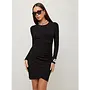 Gracie Long Sleeve Side-Shirred Dress-