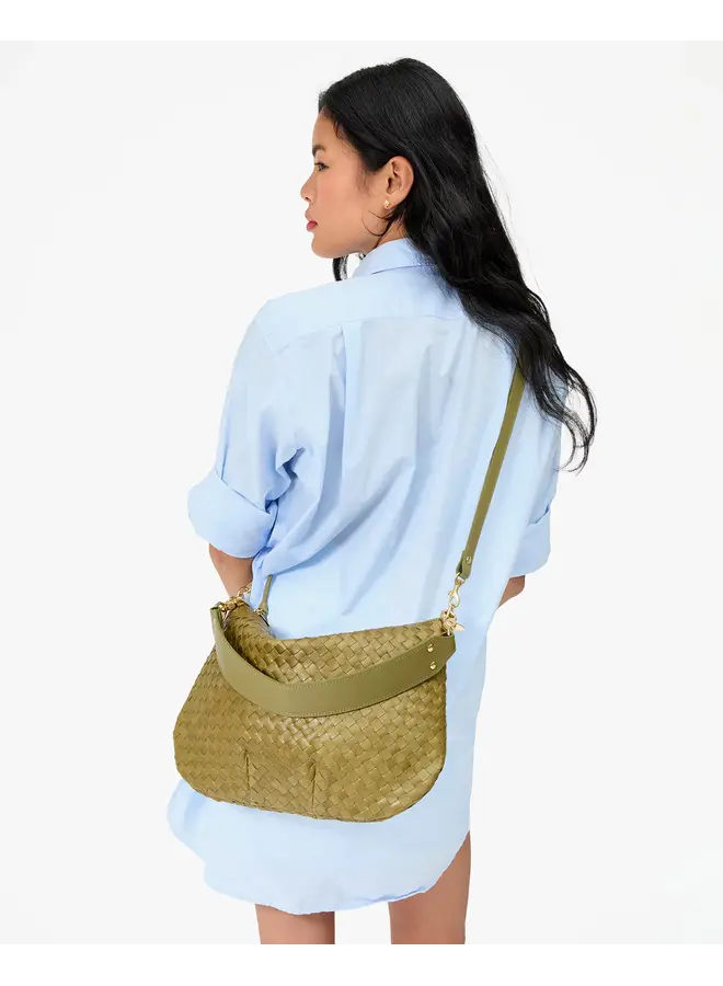 Moyen Messenger - Medium Woven Diagonal - Olive