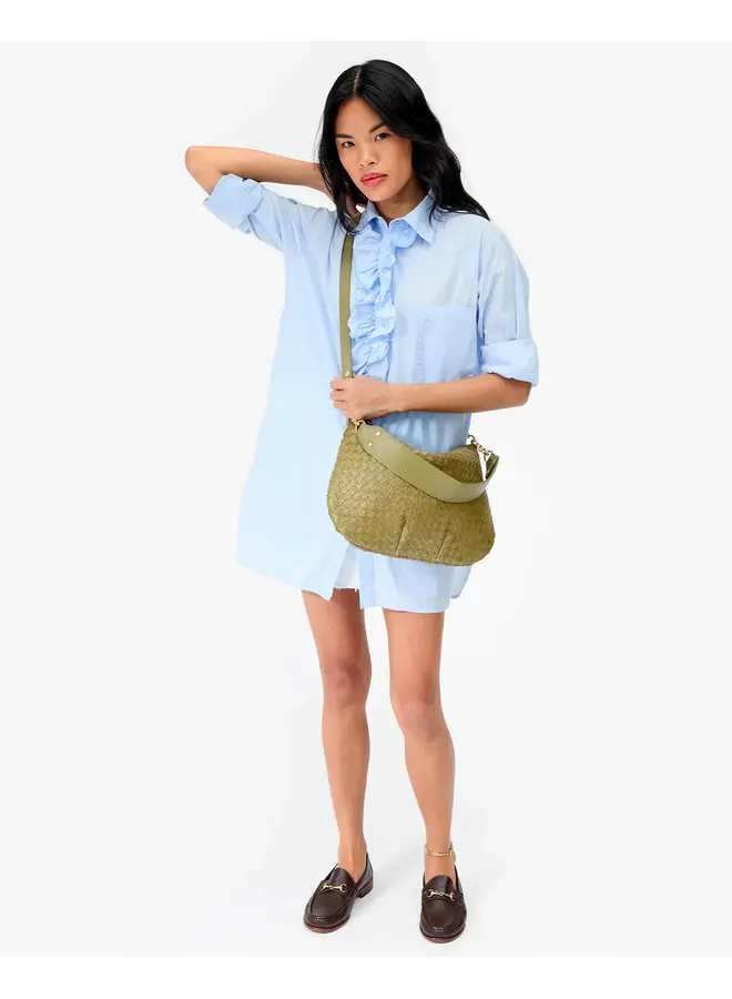 Moyen Messenger - Medium Woven Diagonal - Olive