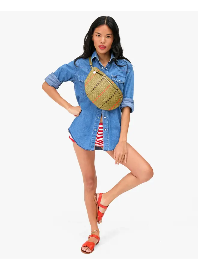 Grande Fanny - Woven Checker W/ Stripe - Olive