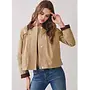 Zip Up Front Cropped Jacket-