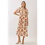 Botanical Babydoll Midi Dress-