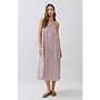 Smocked Neckline Midi Dress-