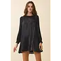 Metallic Pleated Mini Dress-