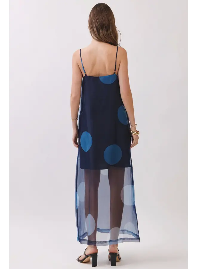 Polka Dot Sheer Maxi Dress-