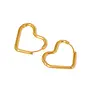 Love On My Mind Heart Hoop Earrings - Waterproof