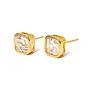 Bezel Diamond Stud Earrings - Waterproof