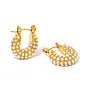 Hailey Huggie Pearl Earrings