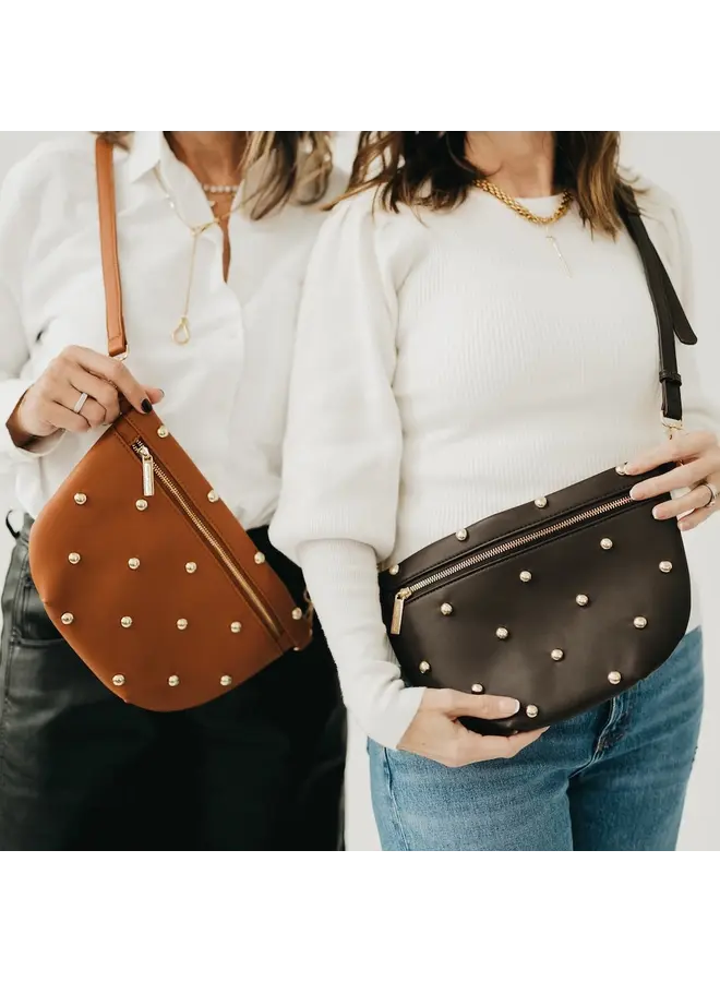 Chic Gold Studded Westlyn Bum Bag -